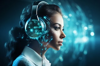 a woman with AI effects 